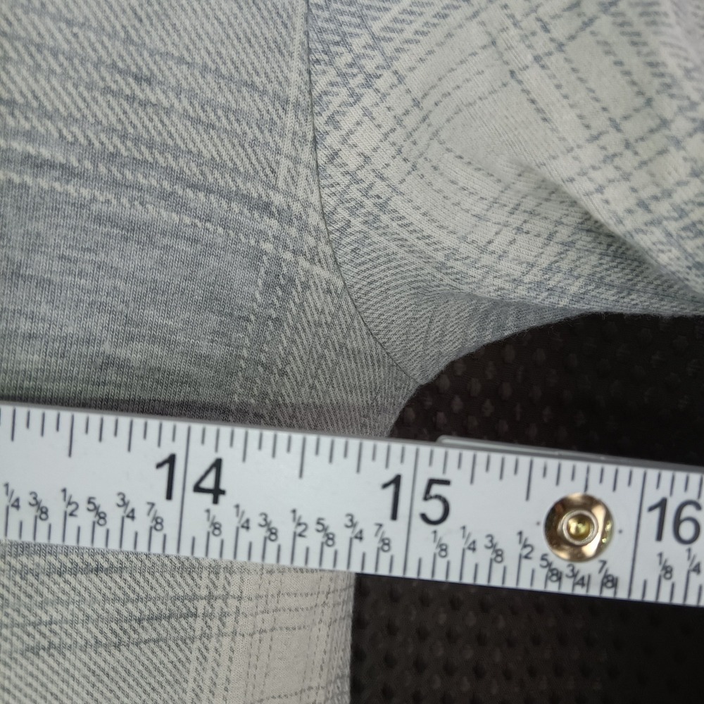 Old Navy Womens Grey Plaid Long Sleeve Swing Dress Petite Medium A-Line Mini - Picture 8 of 10